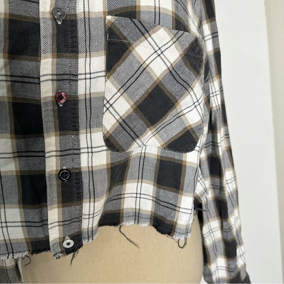 Riley 1880 Vintage Cropped Flannel CROPPED SELF PATCHED IN brown - Picture 9 of 16